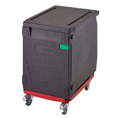 Termoizolační box Cam GoBox s předním plněním pro nádoby 600x400 mm, s 9 vestavěnými drážkami, Cambro, 126 l, s 9 drážkami,