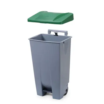 Nádoba na odpadky, HENDI, 120L, Světle šedá, 510x425x(H)875mm | 873458