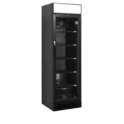 CEV 425 CP BLACK  Chladicí skříň prosklené dveře, černá  TEFCOLD | 4417141