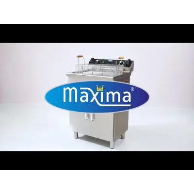 Maxima Fritéza - 2 x 16 l - 2 koše - s vypouštěcím kohoutem a stojanem - 400 V |  09365156