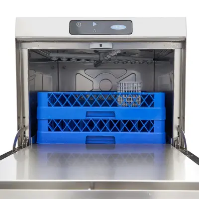 Maxima Podstavná myčka nádobí - 50 x 50 cm - s odtokem, oplachovačem a mýdlovým čerpadlem - digitální displej - 400V |  09211007