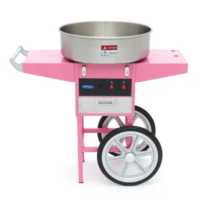 Maxima Strojek na cukrovou vatu - Ø 52 cm - růžový - s košíkem |  09506002