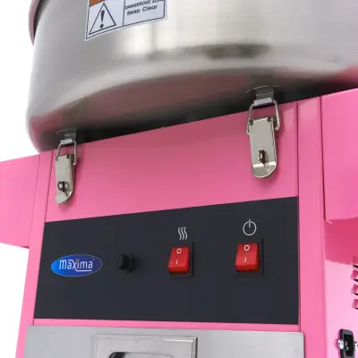 Maxima Strojek na cukrovou vatu - Ø 52 cm - růžový - s košíkem |  09506002