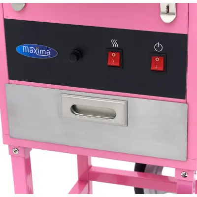 Maxima Strojek na cukrovou vatu - Ø 52 cm - růžový - s košíkem |  09506002