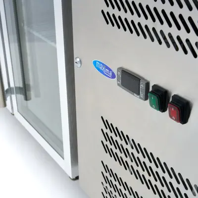 Maxima Pultový CHLADÍCÍ STŮL - 180 cm - 3 skleněné dveře |  09400406