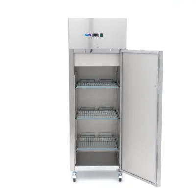 Maxima Lednice - 600 l - 3 nastavitelné police (2/1 GN) - nerezová ocel - na kolečkách |  09400003