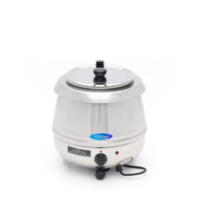 Maxima Ohřívač polévek - 10 L - Vyjímatelná vnitřní nádoba - Nerezová ocel - s drážkou na naběračku |  09306100