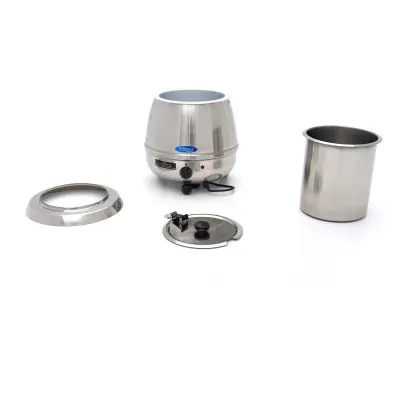 Maxima Ohřívač polévek - 10 L - Vyjímatelná vnitřní nádoba - Nerezová ocel - s drážkou na naběračku |  09306100