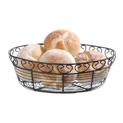 Drátěný košík Deco oválný, HENDI, 255x160x(H)80mm | 425879