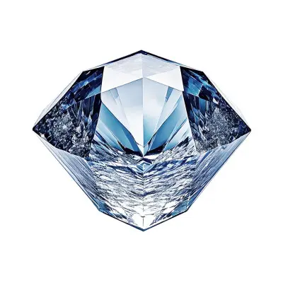 Forma na kostky ledu ve tvaru drahokamu, BarUp, Modrá, 2 ks, 190x105x(H)30mm | 679012