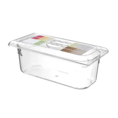 Polykarbonátový zásobník na zmrzlinu, HENDI, 5L, Průhledná, 360x165x(H)120mm | 807026