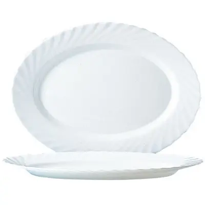 Oválná servírovací mísa Trianon, Arcoroc, 350 mm, Bílá, 350x240x(H)26mm | D6877