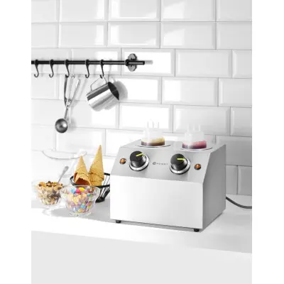 Ohřívač omáček dvojitý, HENDI, 1,3L, 220-240V/400W, 270x223x(H)282mm | 201725