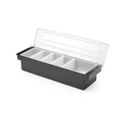 Zásobník na nápoje - 5 náplní, BarUp, Černá, 480x150x(H)100mm | 552131