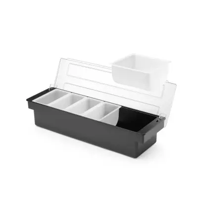 Zásobník na nápoje - 5 náplní, BarUp, Černá, 480x150x(H)100mm | 552131