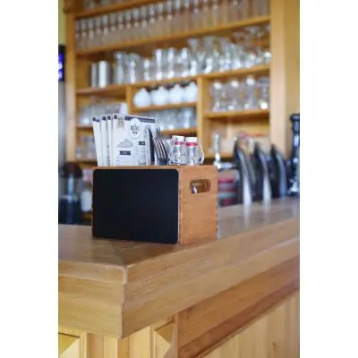 Jídelní lístek a krabička na příbory, HENDI, 210x150x(H)150mm | 664148