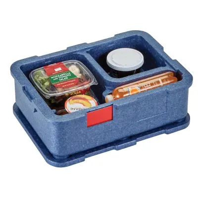 4-komorový termoizolační box Cam GoBox, Cambro, Modrá, 480x350x(H)167mm | EPPMD4835159