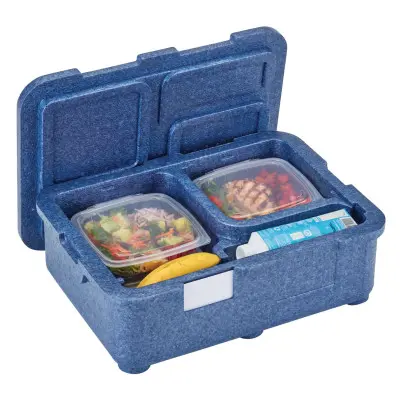 4-komorový termoizolační box Cam GoBox, Cambro, Modrá, 480x350x(H)167mm | EPPMD4835159