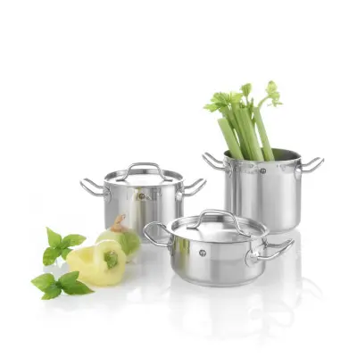 Nízký hrnec s pokličkou, HENDI, Profi Line, 1,5L, 160x(H)75mm | 830000