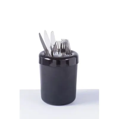 Stolní koš nebo stojan na příbory, HENDI, Černá, 130x(H)160mm | 421574