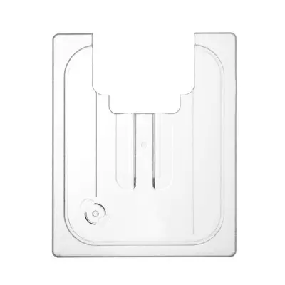 Víko pro polykarbonátové nádoby GN s výřezem pro cirkulační čerpadlo sous vide, HENDI, GN 1/2, Průhledná, 265x325mm | 864234