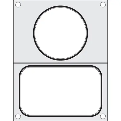 Těsnicí matrice pro těsnicí stroj , HENDI, 2 nádoby: 1x 178x113 mm + 1x ø115 mm | 805657