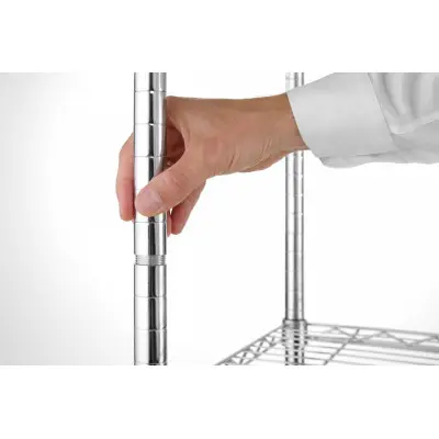 Úložný stojan s 5 policemi, HENDI, Chrom, 910x455x(H)1830mm | 812204