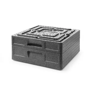 Termoizolační kontejner cateringový Salto, HENDI, Profi Line, 9,8L, 410x410x(H)135mm | 707074