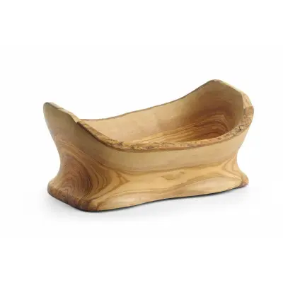 Dekorativní miska z olivového dřeva, HENDI, 365x200x(H)290mm | 505366