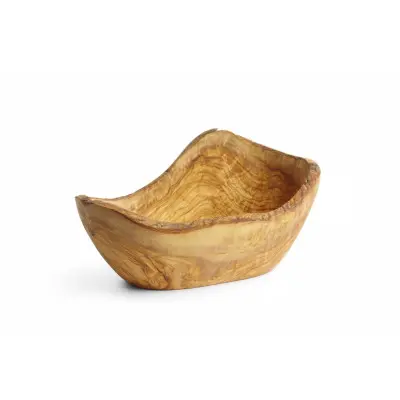 Dekorativní miska z olivového dřeva, HENDI, 300x190x(H)110mm | 505373