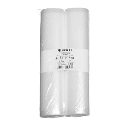 Reliéfní role vakuových sáčků pro skladování potravin, HENDI, komplet 2 rolí, 2 ks, 6000x300mm | 297476