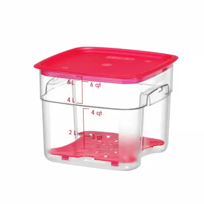Nádoba na potraviny CamSquares Fresh Pro , Cambro, 5,7L, Průhledná, 229x229x(H)180mm | 6SFSPROCW135
