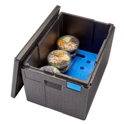 Termoizolační box Cam GoBox XL, horní plnění, GN 1/1, 64,5 l, Cambro, 64,5 l, 64,5L, Černá, 610x430x(H)390mm | EPP180XLT110