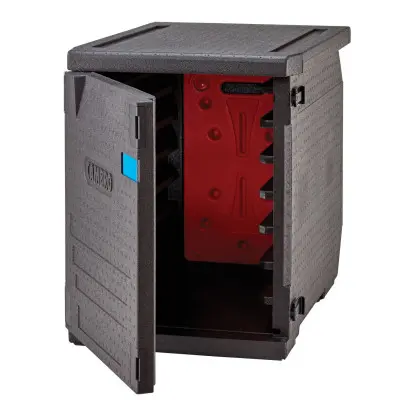 Termoizolační box Cam GoBox s předním plněním pro nádoby 600x400 mm, se 6 vestavěnými drážkami, Cambro, 126 l, s 6 drážkami,