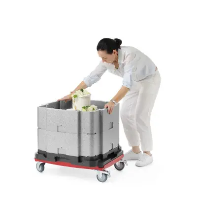 Multifunkční izolovaná nádoba Cam GoBox, Cambro, Světle šedá, 641x641x(H)754mm | EPPMFBE122110