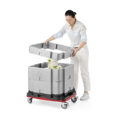 Multifunkční izolovaná nádoba Cam GoBox, Cambro, Světle šedá, 641x641x(H)754mm | EPPMFBE122110