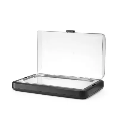 Chladící vitrína UNIQ, HENDI, designed by Robert Bronwasser, GN 1/1, Černá, 593x389x(H)147mm, Obdélníkové | 871904