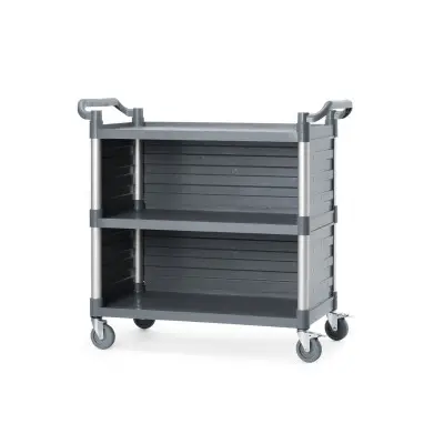 Servírovací vozík se 3 policemi, velký, AmerBox, Včetně bočních policových panelů, 1010x500x(H)960mm | 816271