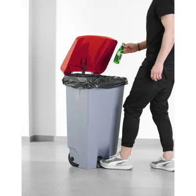 Víko na nádobu na odpadky, HENDI, Červená, 505x415mm | 873496