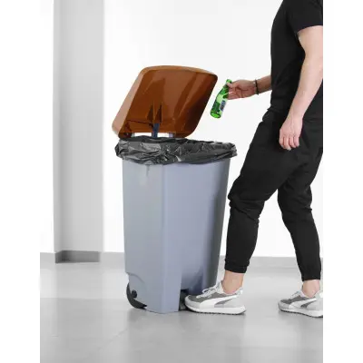 Víko na nádobu na odpadky, HENDI, Hnědá, 505x415mm | 873519