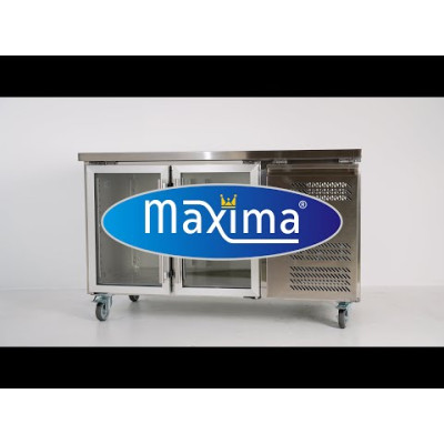 Maxima Pultový CHLADÍCÍ STŮL - 136 cm - 2 skleněné dveře |  09400401