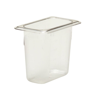 Nádoba Camwear GN 1/9 z polykarbonátu, Cambro, GN 1/9, 1,4L, Průhledná, 108x176x(H)150mm | 96PCW135