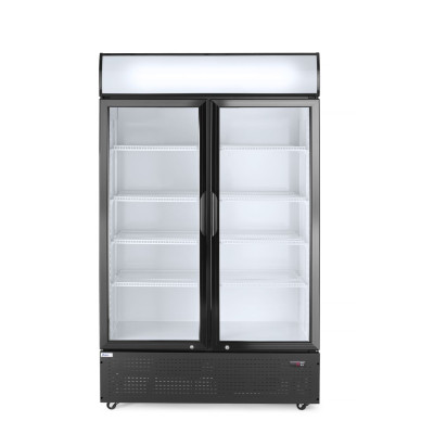 Barová chladnička s podsvíceným panelem, dvoudveřová, Arktic, 512L, Černá, 220-240V/510W, 1120x585x(H)1900mm | 233795