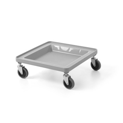 Vozík pro univerzální nosiče 500×500 mm, AmerBox, šedý, Světle šedá, 500x500x(H)180mm | 877807