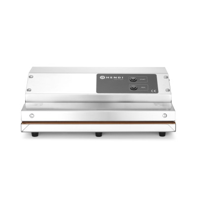 Vakuový komorový balicí stroj, HENDI, Kitchen Line, těsnicí lišta 350 mm, 230V/250W, 370x260x(H)130mm | 975336
