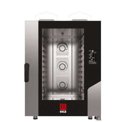 Konvektomat Millennial Black Mask Bakery, 10x600x400 mm - elektronicky ovládaná, plynová, Tecnoeka, 230V/700W, 18kW, 850x1035x
