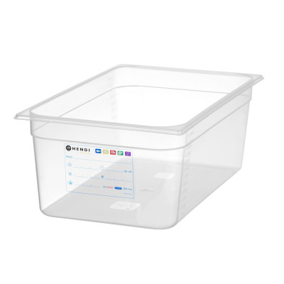 Kontejner GN 1/1 HACCP, HENDI, GN 1/1, 28L, Průhledná, 530x325x(H)200mm | 880050