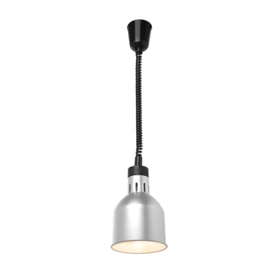Výškově nastavitelná ohřívací lampa válcová, HENDI, Stříbrná, 230V/250W, 175x(H)250mm | 273883