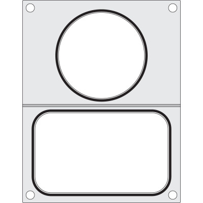 Těsnicí matrice pro těsnicí stroj , HENDI, 2 nádoby: 1x 178x113 mm + 1x ø115 mm | 805657