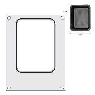 Těsnicí matrice pro těsnicí stroj , HENDI, na misku bez dělení 187x137 mm | 805664